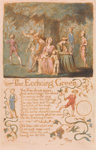 The Ecchoing Green, plate 10 from Songs of Innocence, 1789 by William Blake